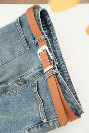 Quần baggy denim ống đứng hai túi vuông - NU9745
