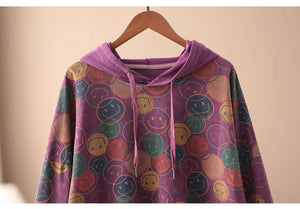 Áo hoodies dài tay in mặt cười - NU9158