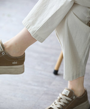 Quần baggy linen lưng thun hai túi vuông xếp ly - NU8777