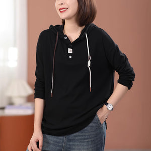 Áo hoodies dài tay khuy cài không túi - NU9168