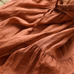 Chân váy linen lưng thun - V139