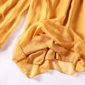 Quần baggy linen voan lưng thun ống rộng - NU9851