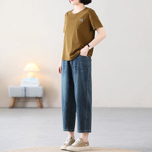 Quần baggy denim retro ống đứng khuy cài - NU8904