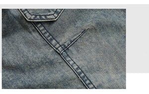 Quần sooc denim lưng thun túi vuông có nắp - NU10309