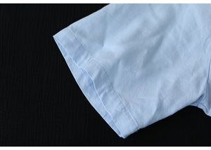 Áo sơ mi ngắn tay cổ đức vạt xẻ V - NU10428