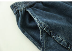 Chân váy denim lưng thun năm khuy - NU9680
