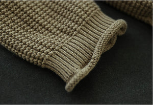 Áo khoác cardigan len đan dài tay cổ V thêu chú cá - NU9640