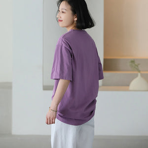 Áo T-shirt ngắn tay cổ tròn form dài in quả bóng - NU10035