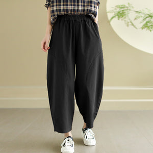 Quần baggy lưng thun ống rộng trăng khuyết - NU9785