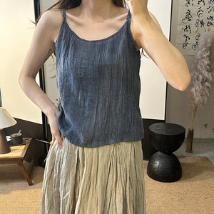 Áo t-shirt linen hai dây sát nách - NU10107