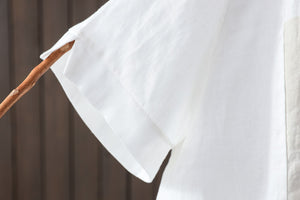 Áo T-shirt linen ngắn tay cổ tròn in trừu tượng - NU8780