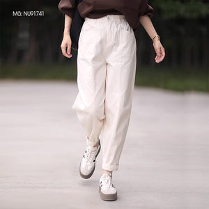 Quần baggy lưng thun khuy cài ống côn hai túi chéo - NU9174