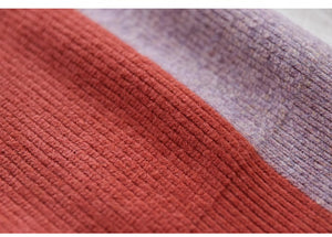 Áo khoác len cardigan dài tay cổ V những mảng màu - NU9224