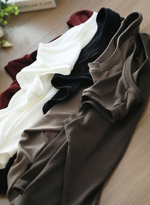 Áo T-shirt sát nách cổ tròn một màu - NU9758