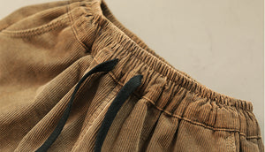 Quần baggy nhung lót lông lưng thun dây rút - Q085