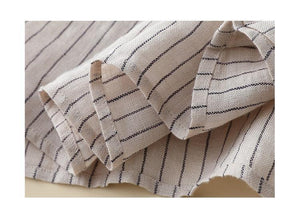 Áo sơ mi linen sát nách cổ đức hai túi kẻ sọc - NU9029