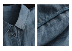 Áo sơ mi linen sát nách cổ đức hai túi vuông lớn - NU9799