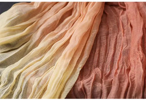 Khăn quàng linen nhuộm gradient retro - NU9286