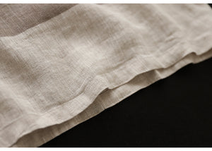 Áo T-shirt linen ngắn tay cổ tròn in phong cảnh - NU8770