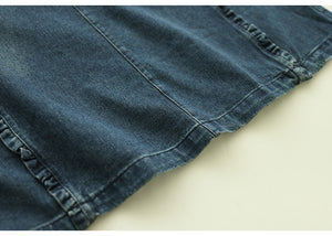 Chân váy denim lưng thun năm khuy - NU9680