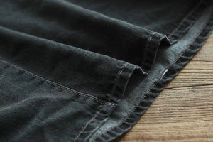 Đầm yếm denim một túi khuy cài - NU9919