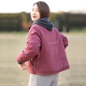 Áo khoác retro dài tay cổ đức hai túi vuông khuy cài - NU9577