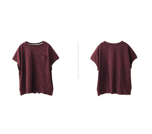 Áo T-shirt sát nách cổ tròn một túi nhỏ - A826