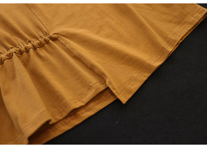 Áo T-shirt ngắn tay cổ tròn bo eo dây rút - NU8862