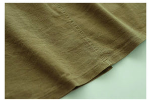 Chân váy retro lưng thun đính khuy kiểu xẻ tà sau - NU9072