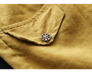 Quần baggy linen lưng thun ống côn túi đính nắp kiểu - NU8697