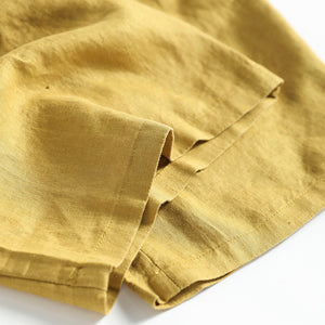 Quần baggy linen lưng thun hai túi chéo một màu - NU8894