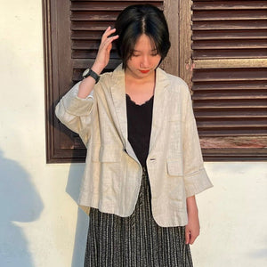 Áo khoác blazer dài tay hai túi vuông một khuy - NU9166