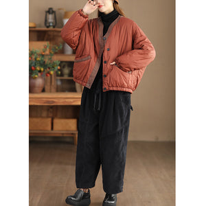 Áo khoác retro dài tay cổ V khuy cài lệch hai túi chéo - NU9587