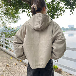 Áo khoác dài tay có mũ hai túi chéo - NU9471