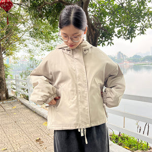 Áo khoác dài tay có mũ hai túi chéo - NU9471