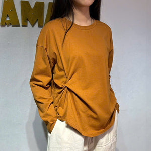 Áo T-shirt dài tay cổ tròn bo túm - A284