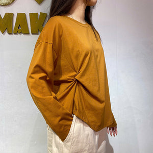 Áo T-shirt dài tay cổ tròn bo túm - A284