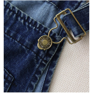 Quần baggy yếm denim gấu bo túi chéo - NU8225
