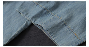 Quần baggy denim ống suông cạp cao hai túi chéo - NU7102