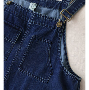 Quần baggy yếm denim gấu bo túi chéo - NU8225