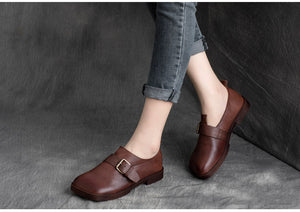Giày da retro oxford kiểu quai cài - NU5217