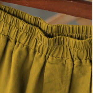 Quần baggy linen lưng thun một túi xéo kiểu - NU6838