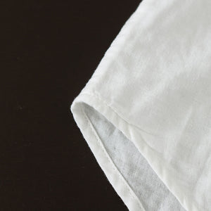 Áo sơ mi linen dài tay cổ đức một màu thêu trừu tượng - NU8150