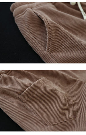 Quần baggy retro lưng thun dây rút hai túi sau - NU7923
