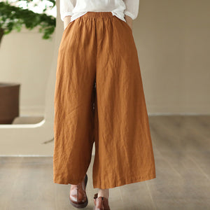 Quần baggy linen lưng thun - NU8483
