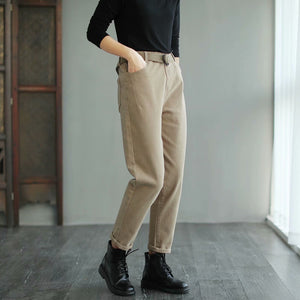 Quần baggy retro ống đứng kèm thắt lưng hai túi sau - NU7954
