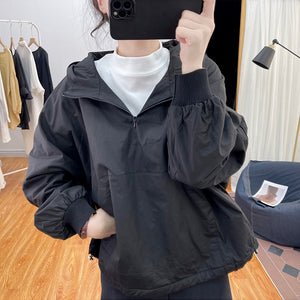 Áo hoodies dài tay lót lông hai túi chéo - NU8072