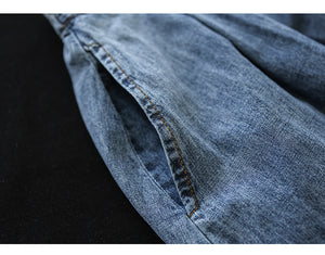 Chân váy denim lưng thun một khuy cài - NU8232