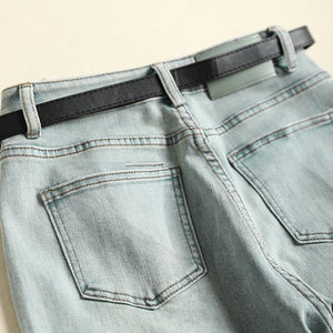 Quần baggy denim ống đứng kèm thắt lưng - NU8307