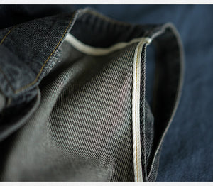 Quần baggy yếm denim retro túi kiểu sờn - NU6618